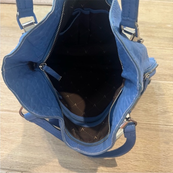 Vince Camuto Pebbled Leather Blue Multiway Purse w/ dust bag - Picture 5 of 5